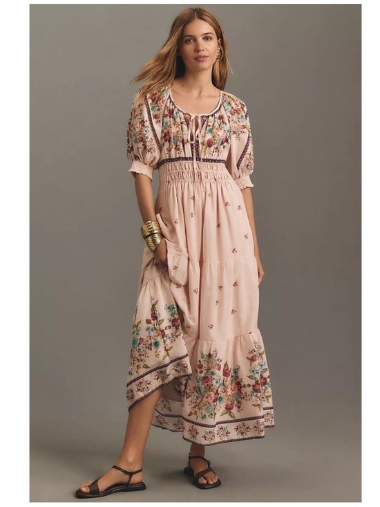 Anthropologie Dresses & Skirts - Anthropologie Somerset Puff Sleeve Maxi Dress